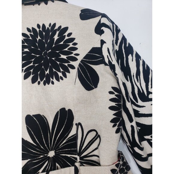 3 Sister Velvet Jacket White/Black Floral W/ Red & White Polka Dot Lining Size L - Picture 15 of 16